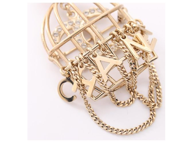 Spilla Chanel Coco Mark Motivo Gabbia per Uccelli D'oro - vista 5