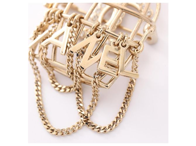 Spilla Chanel Coco Mark Motivo Gabbia per Uccelli D'oro - vista 6
