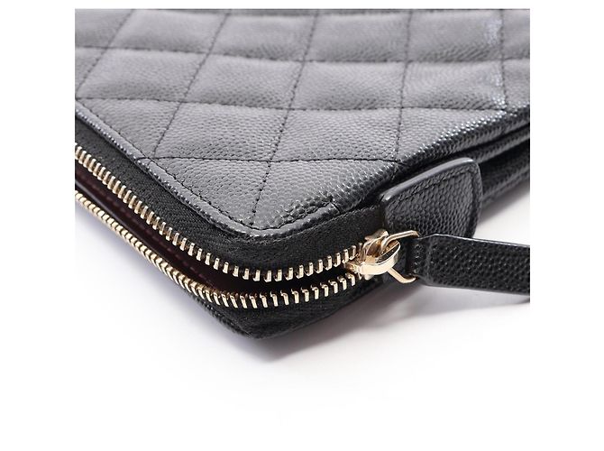 Timeless Bolsa de mão clutch Chanel Matelassé Second Bag Preto - vista 7