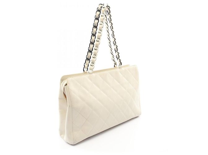 Chanel Matelassé Tote Bag Weiß - Ansicht 2
