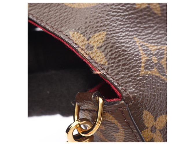 Borsa a tracolla Louis Vuitton Pochette Felicie Monogram Fuchsia Marrone Fuschia Monogramma - vista 11