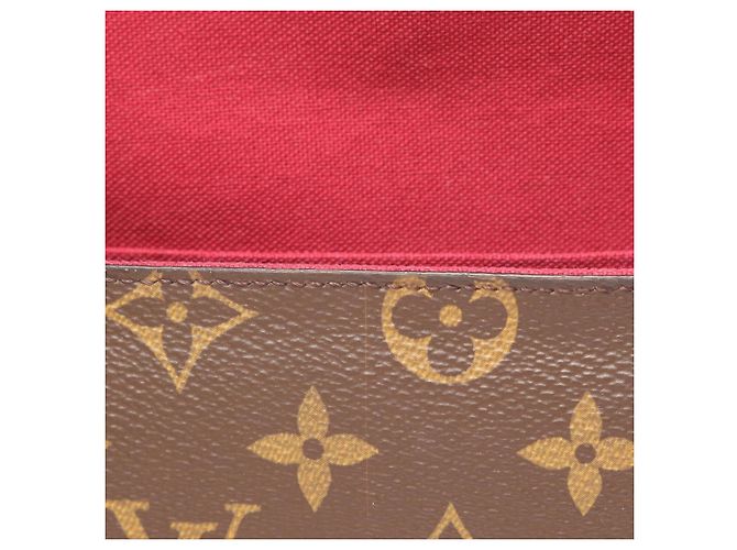 Borsa a tracolla Louis Vuitton Pochette Felicie Monogram Fuchsia Marrone Fuschia Monogramma - vista 12