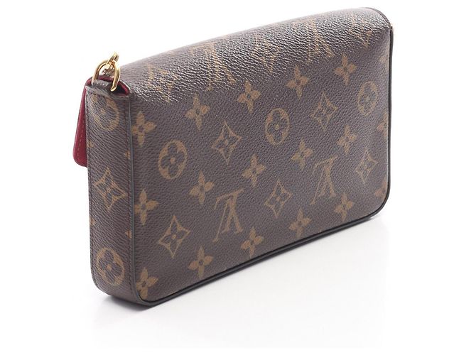 Borsa a tracolla Louis Vuitton Pochette Felicie Monogram Fuchsia Marrone Fuschia Monogramma - vista 2