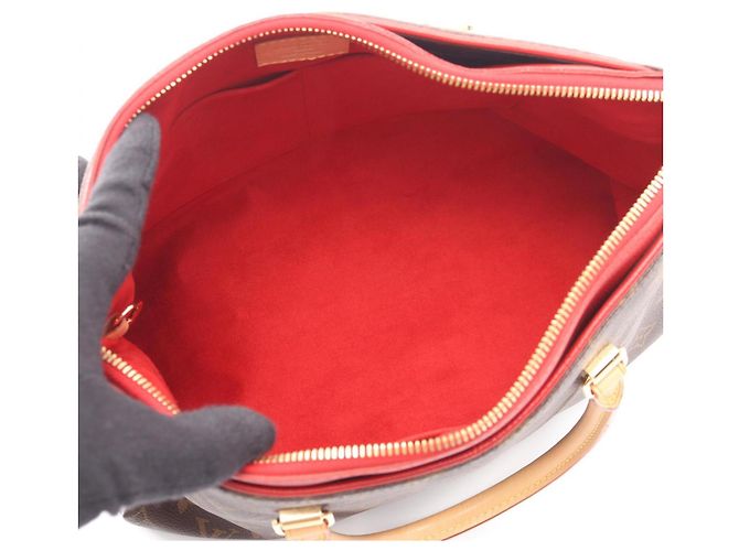 Borsa a mano 2 in 1 Louis Vuitton Pallas Monogram Cerise Marrone Rosso Fuschia Monogramma - vista 3