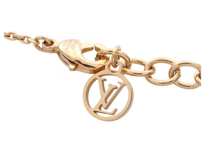Colar Petit Louis Vuitton com strass Dourado - vista 5
