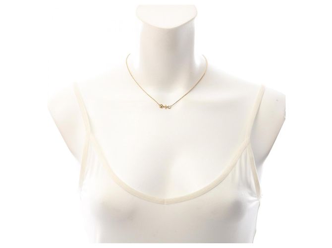 Colar Petit Louis Vuitton com strass Dourado - vista 8