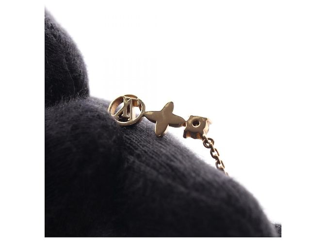 Colar Petit Louis Vuitton com strass Dourado - vista 9