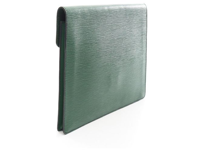 Bolsa Clutch Portedocument Sénateur Louis Vuitton Verde - vista 2