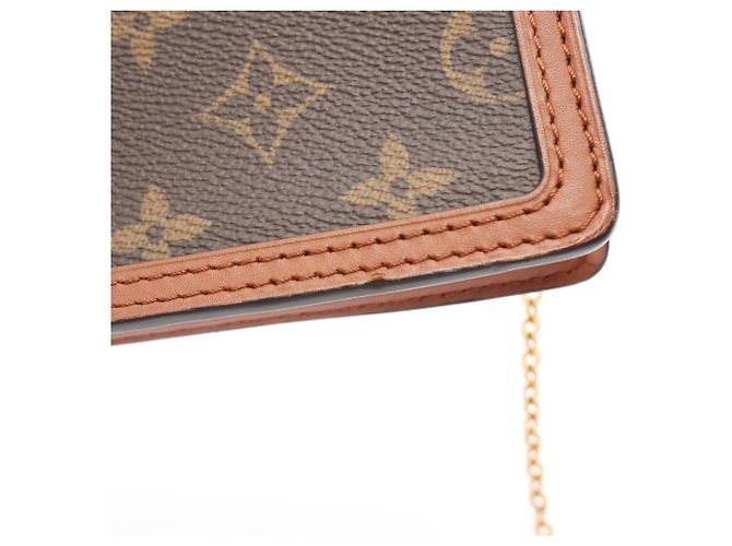 Louis Vuitton Portefeuille Dauphine Monogram Reverse Shoulder Bag Castaño Beige - vista 10