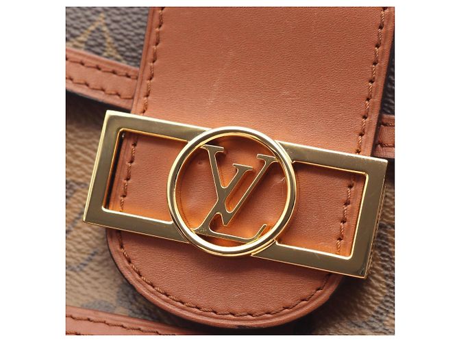 Louis Vuitton Portefeuille Dauphine Monogram Reverse Shoulder Bag Castaño Beige - vista 11