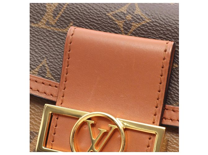 Louis Vuitton Portefeuille Dauphine Monogram Reverse Shoulder Bag Castaño Beige - vista 12