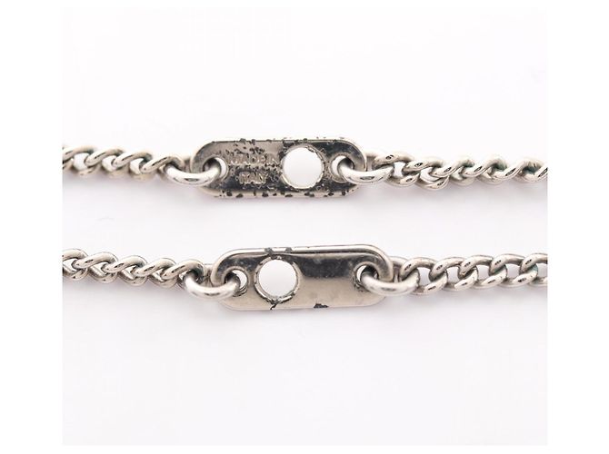 Louis Vuitton Collier Charms Monogram Eclipse Necklace Preto Prata - vista 10