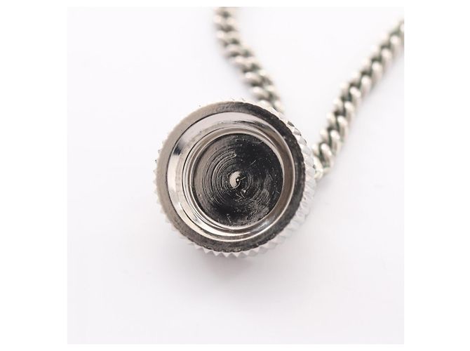 Louis Vuitton Collier Charms Monogram Eclipse Necklace Preto Prata - vista 11