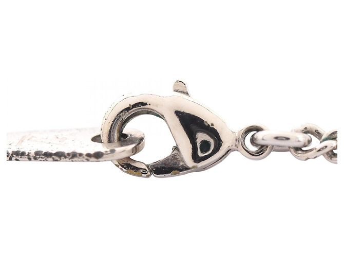 Louis Vuitton Collier Charms Monogram Eclipse Necklace Preto Prata - vista 4