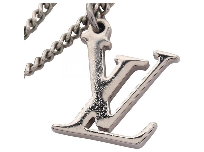 Louis Vuitton Collier Charms Monogram Eclipse Necklace Preto Prata - vista 9