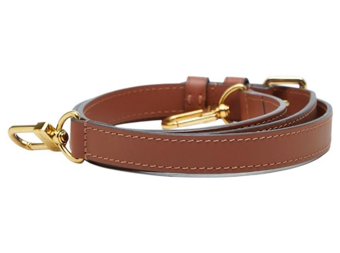 Correa de hombro de cuero marrón Louis Vuitton Castaño - vista 2