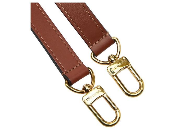 Correa de hombro de cuero marrón Louis Vuitton Castaño - vista 4
