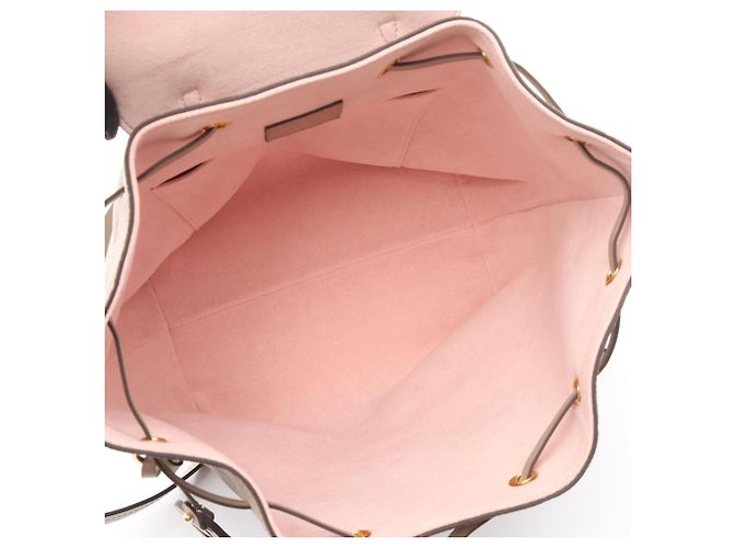 Louis Vuitton Montsouris PM Rucksack/Handtasche Beige Grau - Ansicht 3