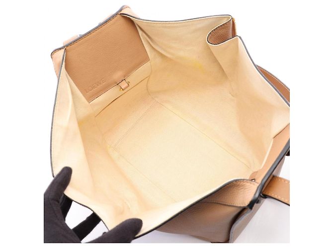 Loewe Hammock Pequena Bolsa 2-Way Marrom Bege - vista 3