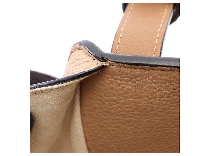 Loewe Hammock Pequena Bolsa 2-Way Marrom Bege - vista 8