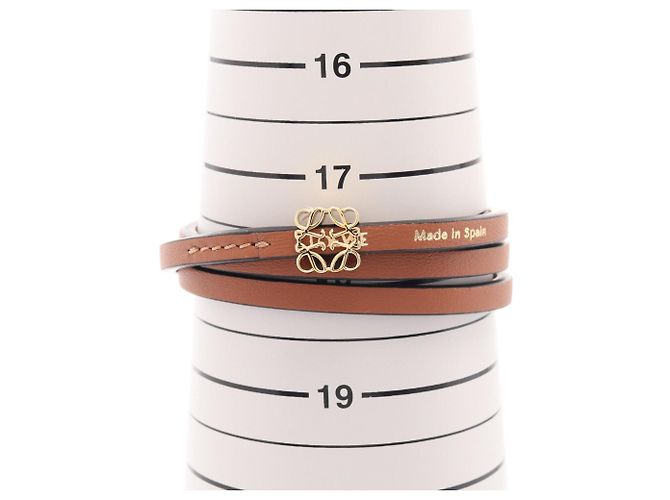 Brazalete Loewe Anagram Twist Castaño - vista 4