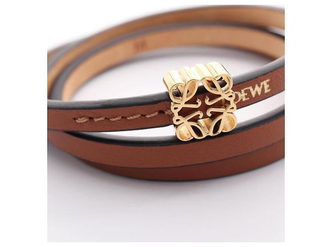Brazalete Loewe Anagram Twist Castaño - vista 6