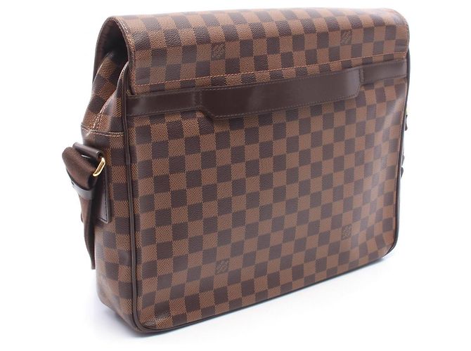 Borsa a tracolla Louis Vuitton Shelton GM Damier Ebene Marrone - vista 2