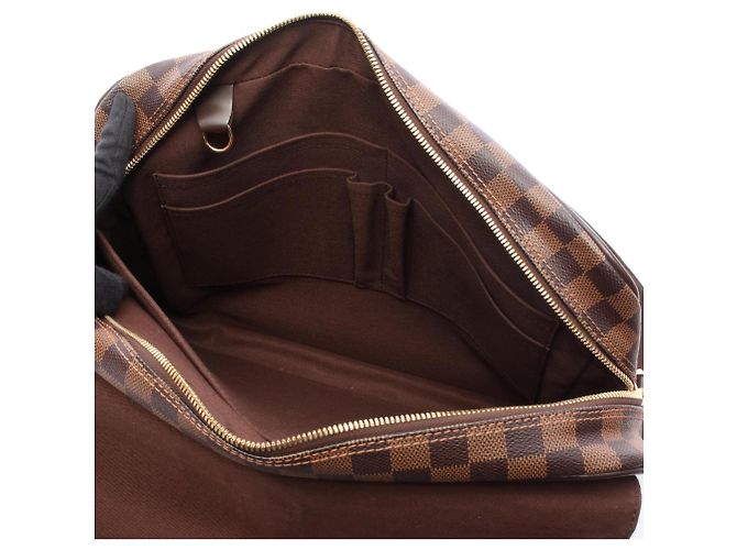Borsa a tracolla Louis Vuitton Shelton GM Damier Ebene Marrone - vista 3