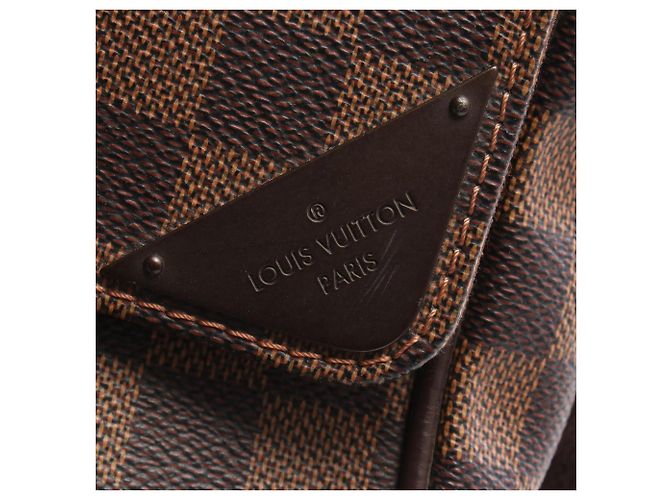 Borsa a tracolla Louis Vuitton Shelton GM Damier Ebene Marrone - vista 4