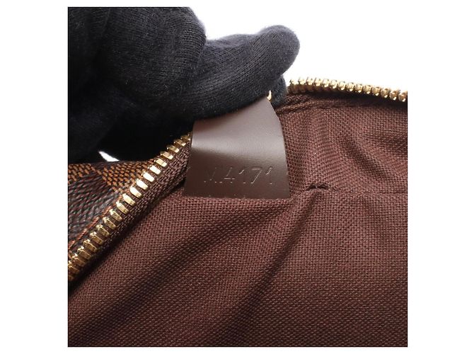 Borsa a tracolla Louis Vuitton Shelton GM Damier Ebene Marrone - vista 5