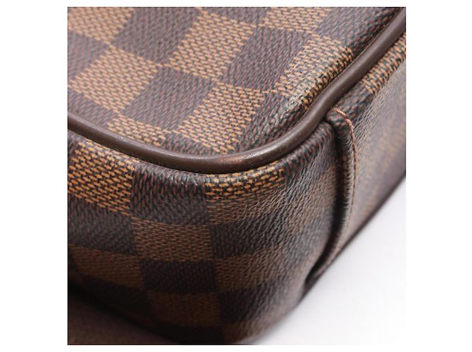 Borsa a tracolla Louis Vuitton Shelton GM Damier Ebene Marrone - vista 7