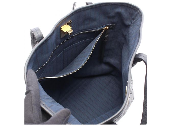 Louis Vuitton Citadine PM Monogram Empreinte Infini Schultertasche Marineblau - Ansicht 3