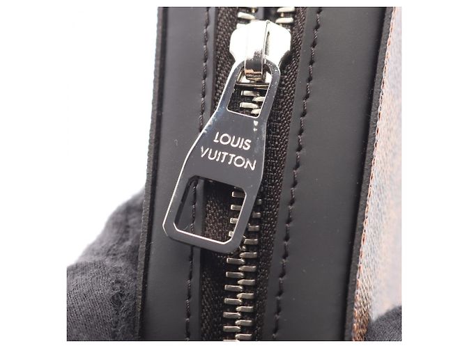 Portafoglio lungo Zippy XL Damier Ebene Louis Vuitton Marrone - vista 9