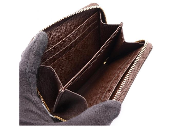 Monedero Zippy Louis Vuitton Damier Ebene Castaño - vista 3