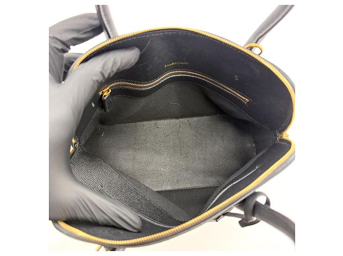 Balenciaga Logo Ville Leather Small Nero - vista 5