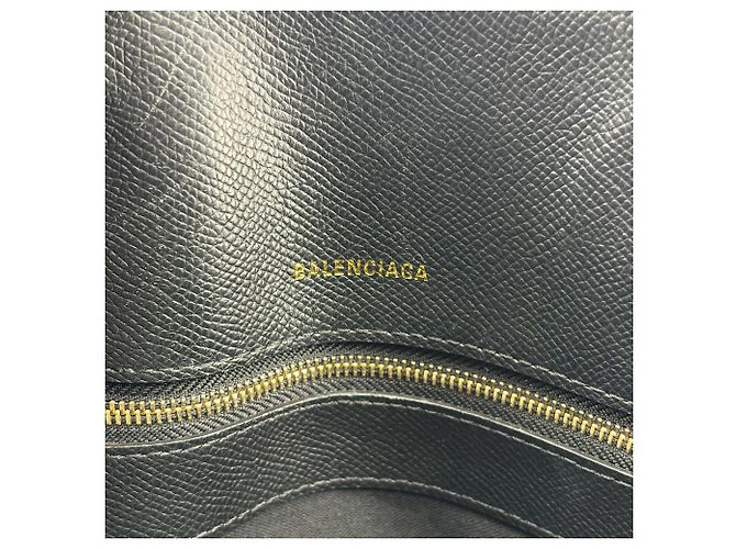 Balenciaga Logo Ville Leather Small Nero - vista 6