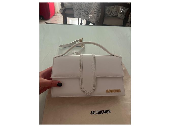 Jacquemus Le Chiquito Borsa in Pelle Bianca Bianco - vista 2