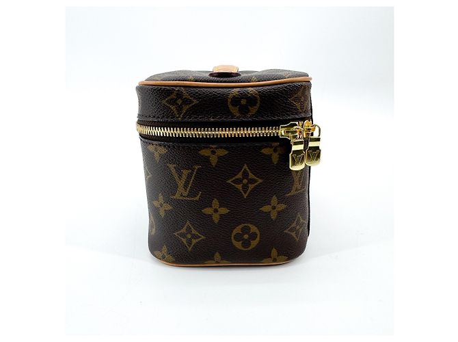 Louis Vuitton Nice Vanity Case Monogram Canvas Mini Castaño - vista 3