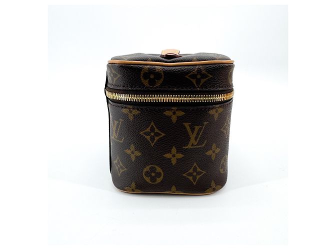 Louis Vuitton Nice Vanity Case Monogram Canvas Mini Castaño - vista 4