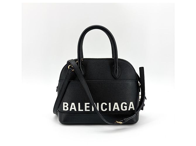 Balenciaga Logo Ville Leather Medium Nero - vista 2