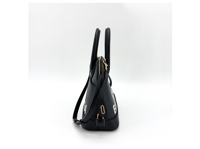 Balenciaga Logo Ville Leather Medium Nero - vista 4