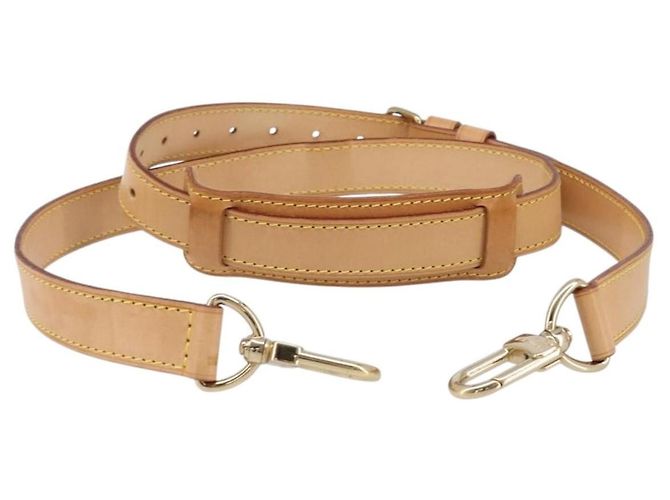 Correa de hombro ajustable de cuero Louis Vuitton 30mm Beige - vista 2