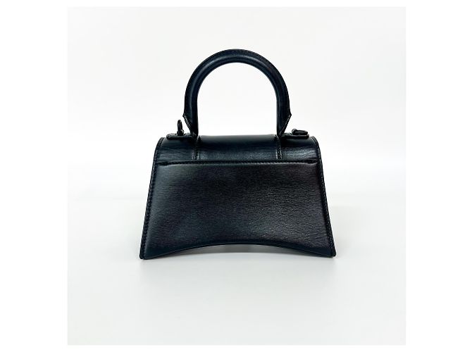 Balenciaga Hourglass Top Handle Leather with Crystals XS Nero - vista 2
