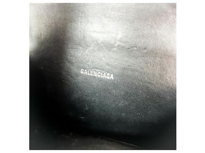 Balenciaga Hourglass Top Handle Leather with Crystals XS Nero - vista 6