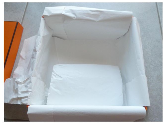 Caixa e Acessórios Hermès Mini Kelly II Marrom Branco Laranja - vista 8