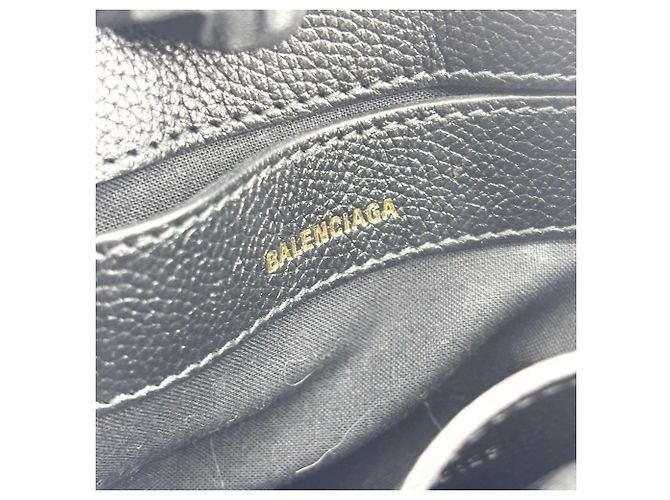 Balenciaga Logo Ville Leather XXS Nero - vista 6