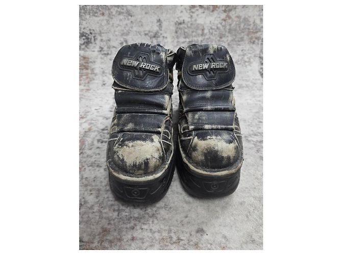 Autre Marque Botas de plataforma New Rock M-1075-C1 en cuero negro - vista 2