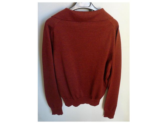 Soeur SŒUR Polo-Pullover in Ziegelrot neu T34 Dunkelbraun - Ansicht 2