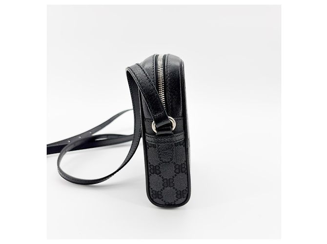 Balenciaga x Gucci The Hacker Project Borsa Messenger BB con zip in tela mini Nero - vista 3