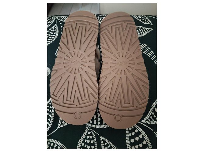 Infradito UGG in ecopelliccia Marrone Beige - vista 2